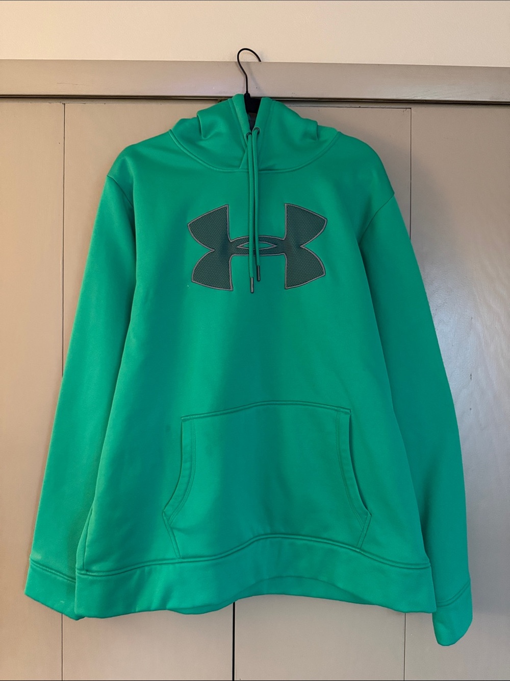 Under Armour Emerald Green Pullover Hoodie with Logo